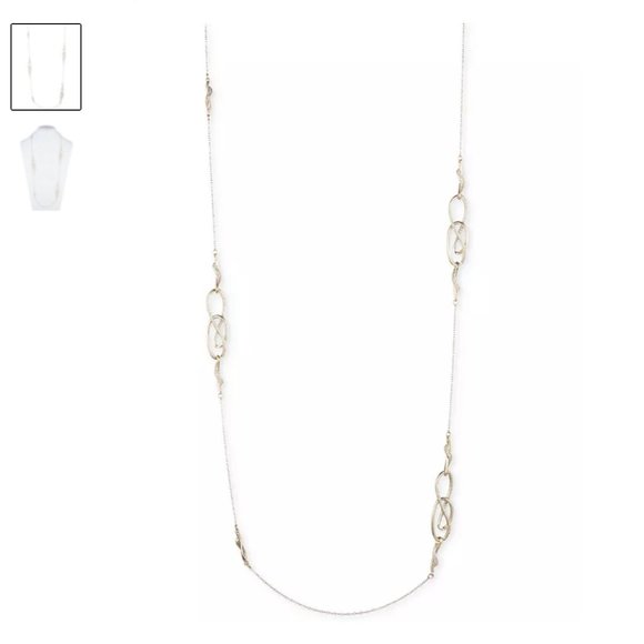 Carolee Jewelry - Carolee White Gold-Tone Pavé 36" Station Necklace